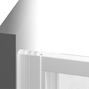 2 x nadstavovací profil ANPV + ustavovací profil s rámom vaňových dverí alebo pevnej steny APSV