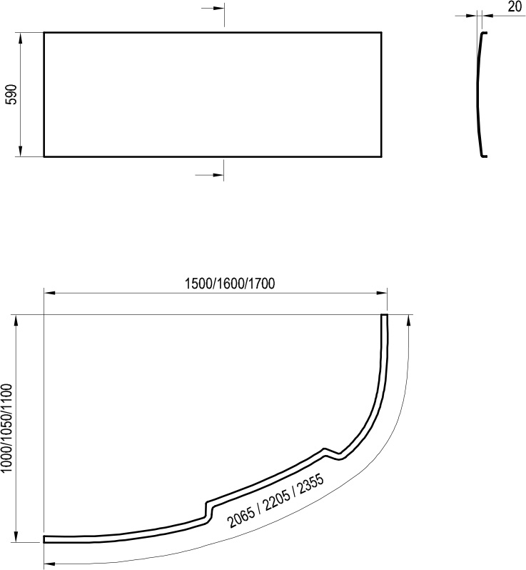 Panel čelný Asymmetric 150 L/R