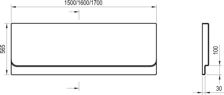 Panel A čelný Chrome U 160