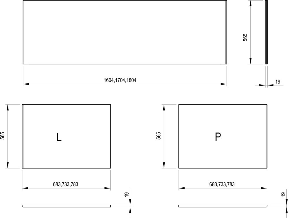 Panel frontal 170