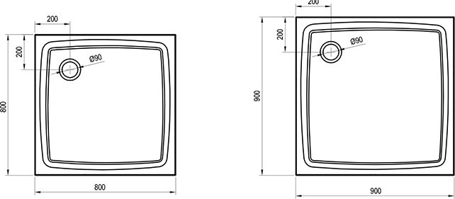 Plato de ducha Perseus Pro Flat