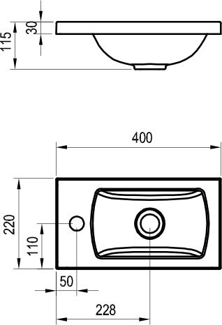 Lavabo pequeño Classic II 400