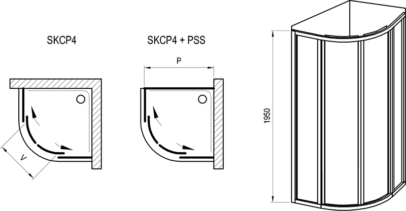 Mampara de ducha Supernova SKCP4