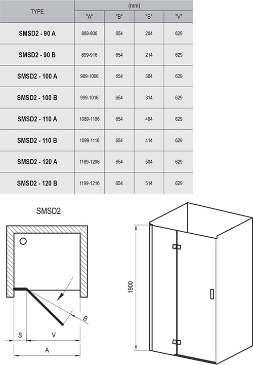 SmartLine SMSD2 zuhanyajtók