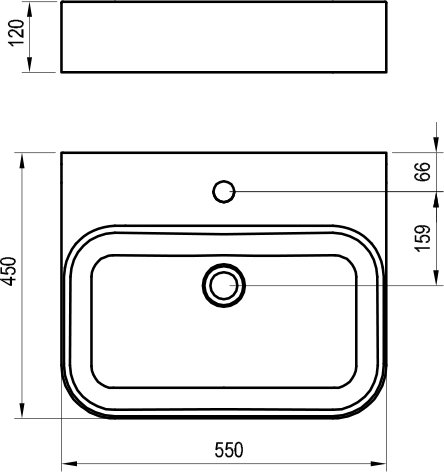 Lavabo de cerámica Slim Wall R