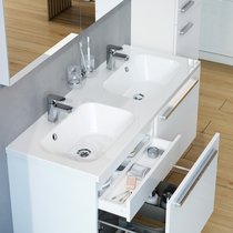 Lavabo doble Chrome 1200