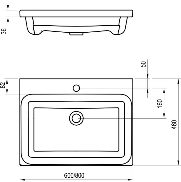 Lavabo Comfort 800