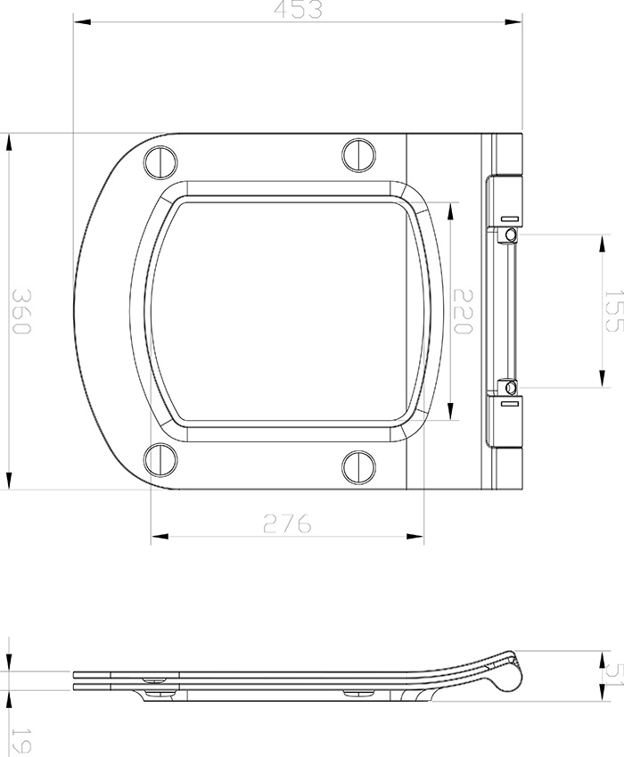 Asiento del inodoro Slim