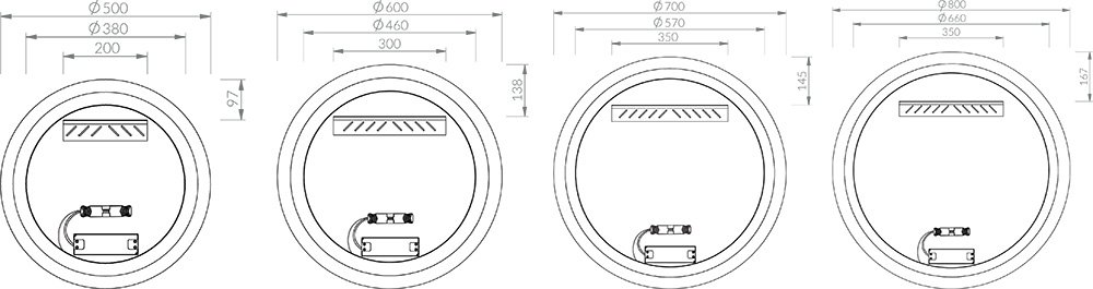 Zrkadlo Orbit 500/600/700/800