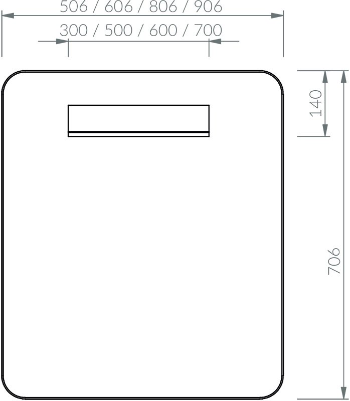 Zrkadlo Strip 500/600/800/900